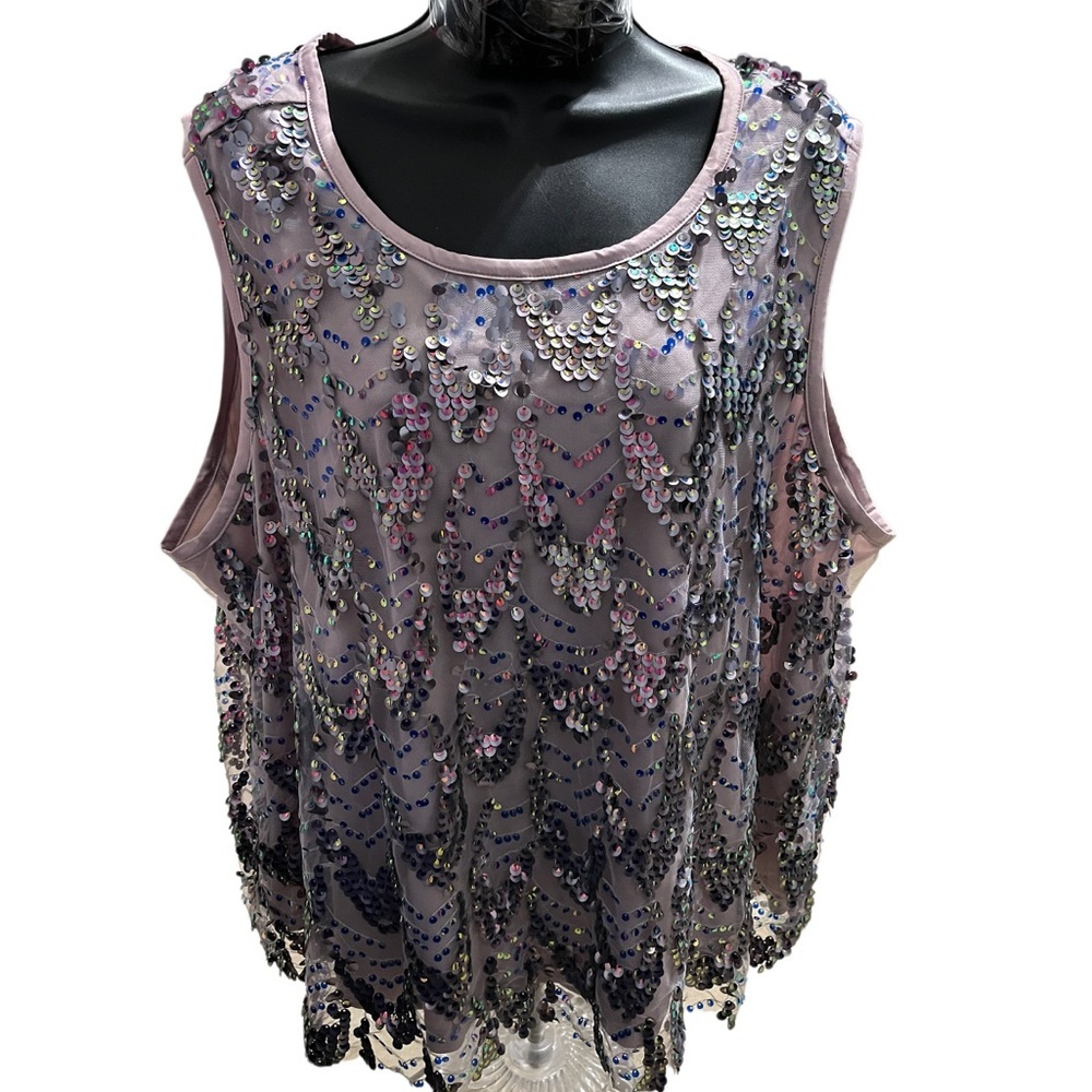 Torrid Sequin Shell Crop Top Sleeveless - Picture 2 of 7